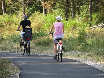 Piste cyclable dans Les Landes